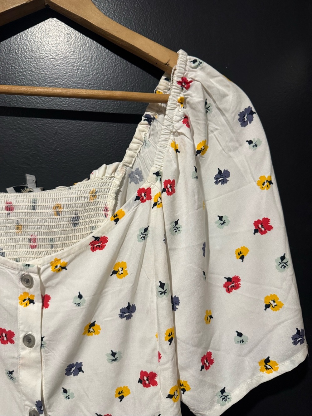Madewell Seamed Button-Down Shirt in Confetti Floral.